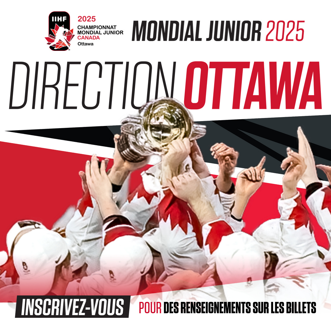 The 2025 #WorldJuniors are coming to the Nation's Capital! 🇨🇦 

Sign up here for more ticket information: bit.ly/44eDR5G

<a href="/Senators/">Ottawa Senators</a> | <a href="/CdnTireCtr/">Canadian Tire Centre</a> | <a href="/HEOhockey/">Hockey Eastern Ontario</a> | <a href="/ONgov/">Ontario Government</a> | <a href="/_MarkSutcliffe/">Mark Sutcliffe</a> | <a href="/Ottawa_Tourism/">Ottawa Tourism</a>