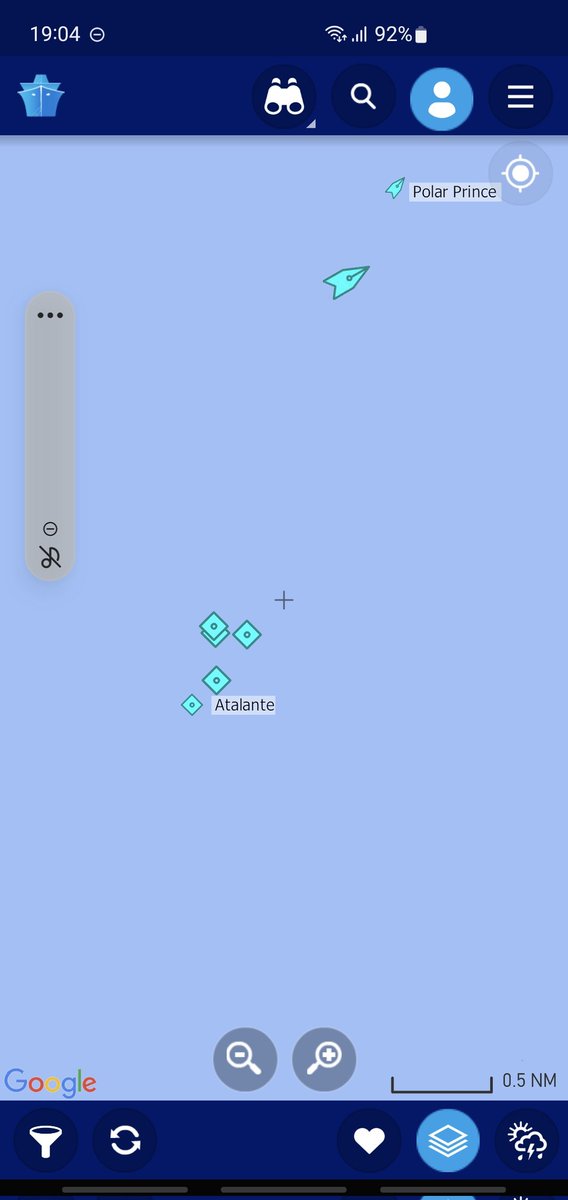 Busy spot in the Atlantic!
#OceanGate #Titan #Titanic #Atalante #titanicsubmarine