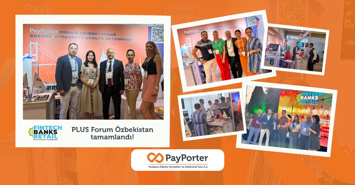 PayPorterPS's tweet photo. PLUS Forum Özbekistan'da "Fintech, Banks & Retail. Digital Transformation" etkinliğinin sonuna geldik!🤝🏻
Standımızı ziyaret eden herkese teşekkür ederiz.🌟
#PLUSForum #PayPorter #uzforum https://t.co/aHj68xjWWu