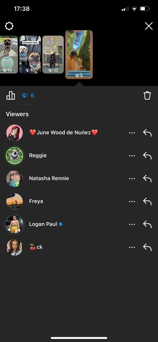 kobethejug's tweet photo. WOW @LoganPaul viewed my Instagram story 🙂 https://t.co/XIKsXyMLzP