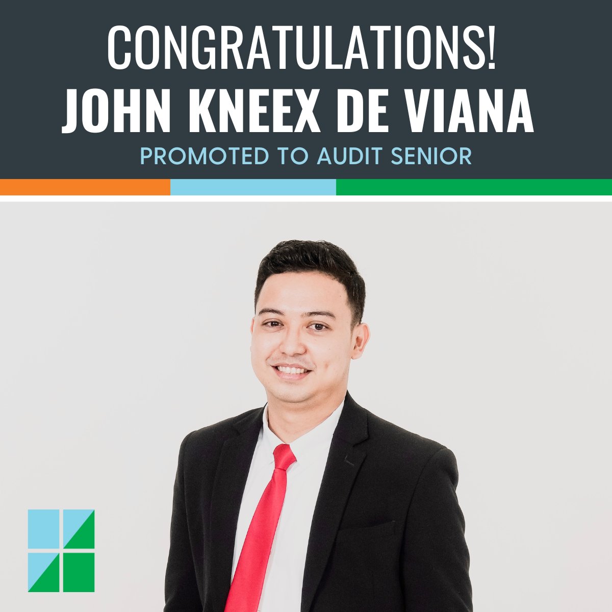We are proud of employee John Kneex De Viana and his recent promotion to #Audit Senior. Congratulations John! #LifeAtLarson #StrengthInNumbers