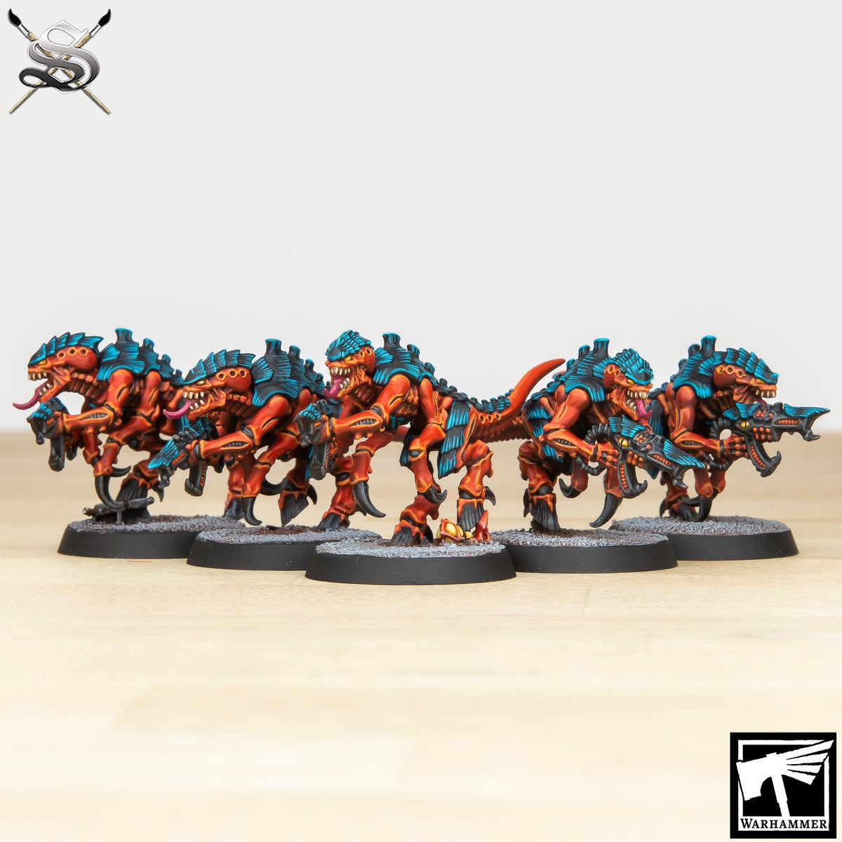 SiegeStudios's tweet image. “LIKE A FLOOD THE GANTS SET UPON US WITH A FEROCITY NOT SEEN BEFORE!” Some of the new Termagants we painted up from the new Leviathan box set. 

Thank you to @warhammer for sending us the incredible Leviathan 10th edition box! 

#10thedition #ad #paidpartnership #new40k #Adwip