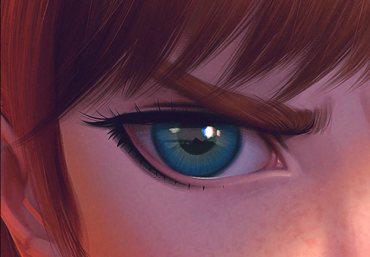 1girl solo green eyes close-up eyelashes freckles bangs  illustration images