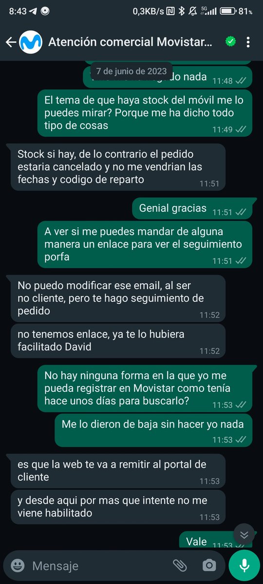 dmb97_'s tweet photo. @movistar_es Mientras tanto haceos responsables de haberme proporcionado información de seguimiento de un pedido FALSA diciéndome que había stock, haciéndome perder el tiempo y reteniendo mi dinero durante dos semanas para luego cancelarme el pedido. Mentirosos. Entregadme el móvil. https://t.co/FNJ3eLL8sk