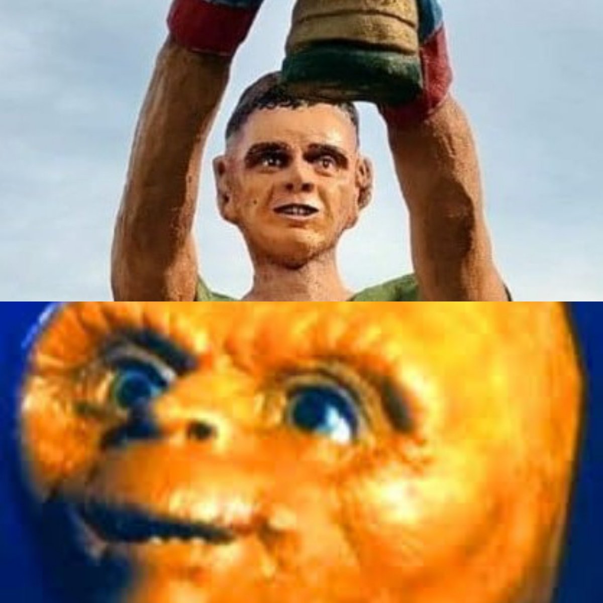 Y si...la escultura del #DibuMartinez
Me hace acordar a #Monguito
#afa #Seleccion 
#olmedo
#porcel
#Et