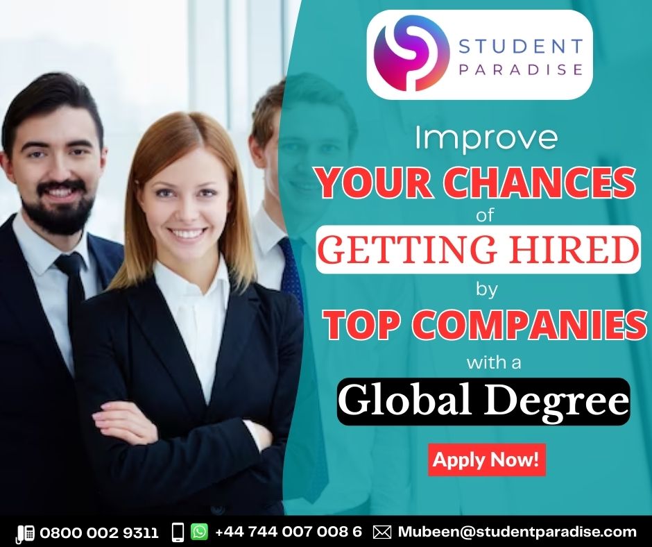 Open doors to global opportunities with a prestigious international degree! Enhance your job prospects and stand out from the crowd by acquiring a world-class education. 
#GlobalDegree #CareerAdvancement