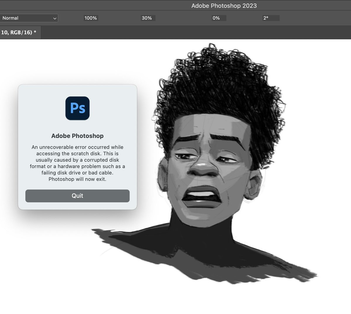 Photoshop really said “Nah” 🥲

#MilesMorales