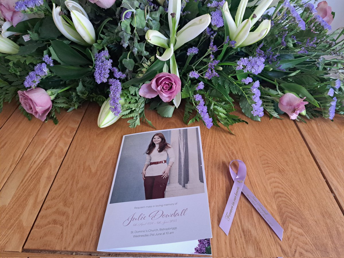 My family and I planned a beautiful send off for my mum. We had lots of personal touches to make the day as special as she was. The support we have received is incredible at this heartbreaking time. Gone but not forgotten and forever in our hearts ❤️