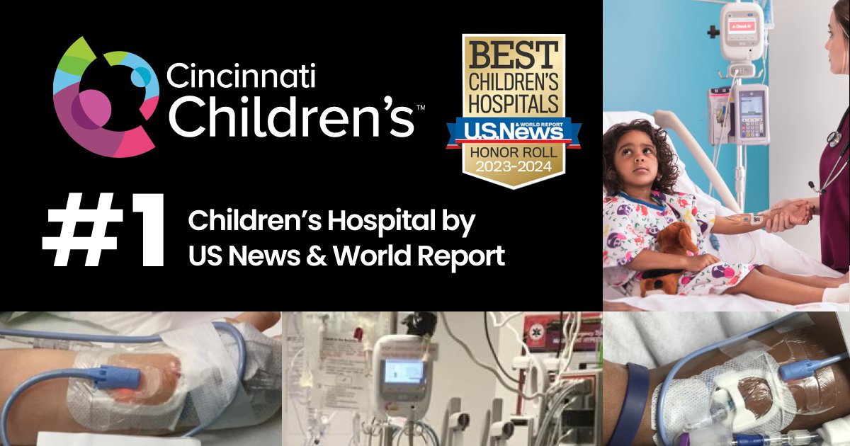 ivWatch's tweet photo. Congratulations to our partner @CincinnatiChildren’s for earning the #1 rank in Children’s hospitals by US News &amp; World Report. Together, we created a product that helps keep IV nightmares out of hospitals around the globe. Thank for your continuous support and leadership! https://t.co/jbgvZxcHAg