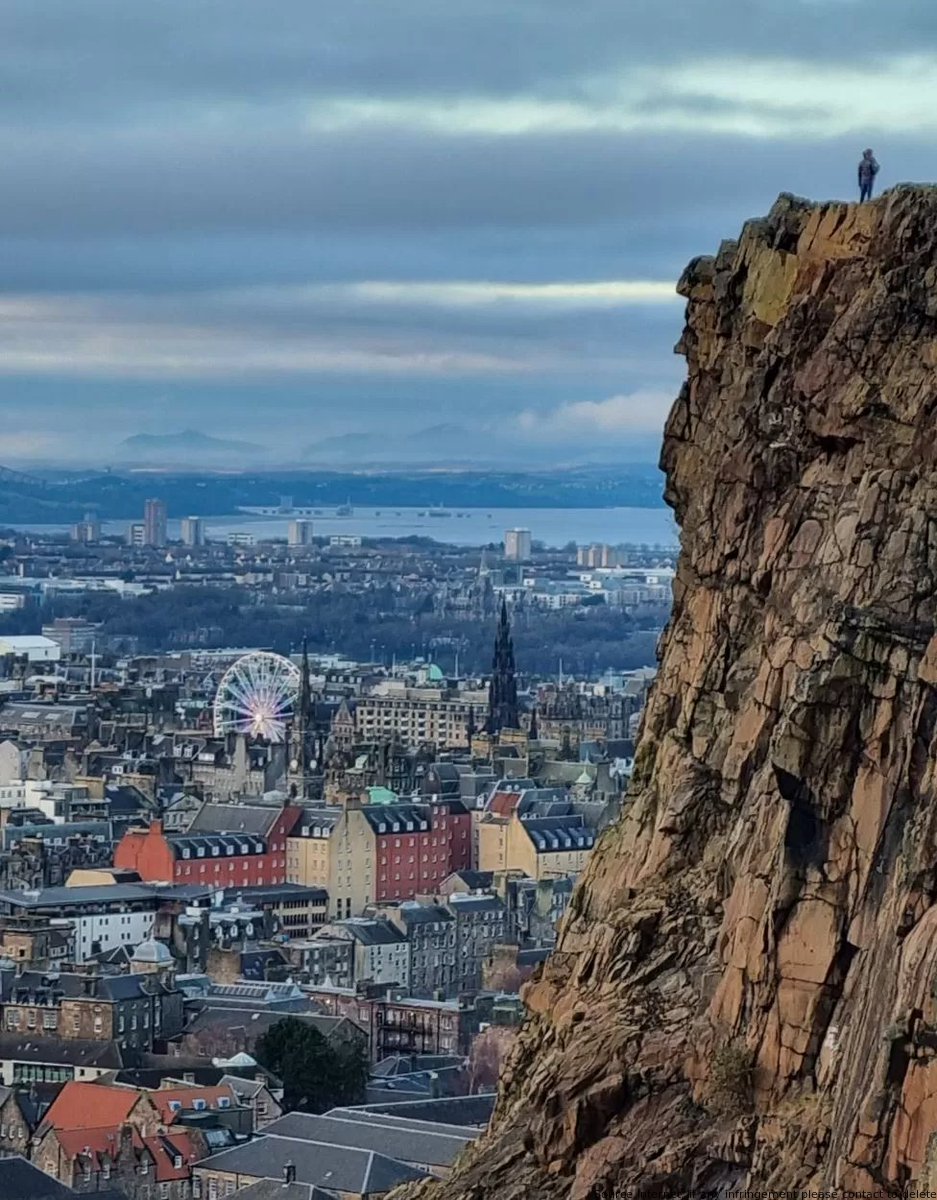 Starting the new year off right with a scenic hike at Salisbury Crags, Edinburgh? Don't forget to download TEMU app and use my code <195144666> for up to $20 cash rewards! Who said exercise can't be rewarding?' #NewYearsDay