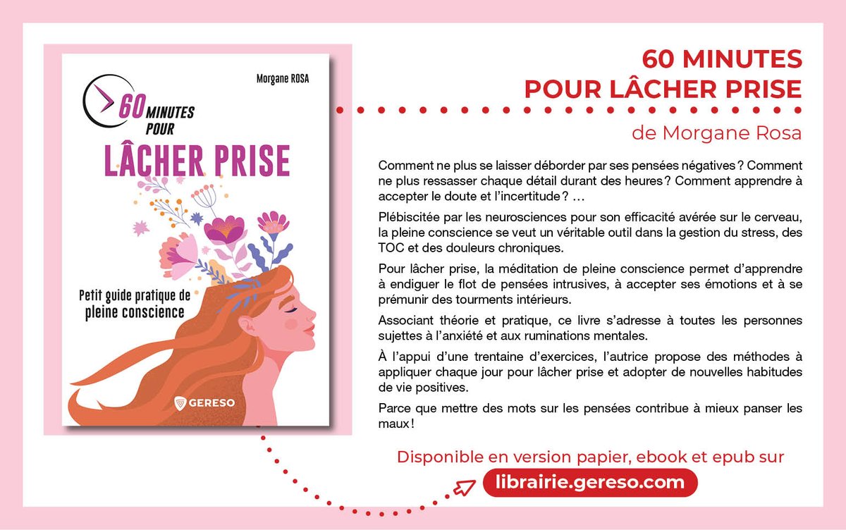 #Nouveauté #livre

Morgane Rosa vous propose de nombreux exercices de #pleineconscience à appliquer chaque jour pour lâcher prise et adopter de nouvelles habitudes de vie positives ! 😀
#meditation

➡ swll.to/66al0yz 📚