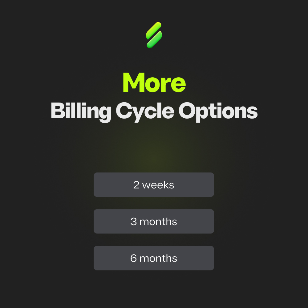 Subbiapp's tweet photo. Hey friends 👋
We just released version 1.0.8 which includes:    
- Additional billing cycle options (2 weeks, 3 months, 6 months)  

https://t.co/Jj7bzoLhK0 https://t.co/6vOUWr2hXh