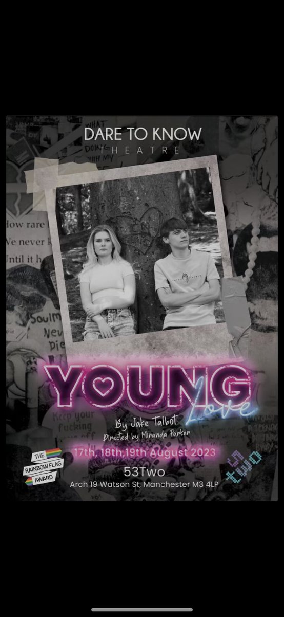 Dare to Know Theatre (@daretoknowtc) on Twitter photo Introducing Leah & Matty! The lovesick best friends who pose the big questions about love.
Played by the wonderful <a href="/SophieHoughxxx/">Sophie Hough</a> & <a href="/kylebarnett928/">Kyle Barnett</a>!
YOUNG LOVE
📅 - 17th-19th August
📌 <a href="/53two/">53two</a>
💵 - Pay What You Can
🎟- daretoknowtheatre.com/shows-and-tick… Introducing Leah & Matty! The lovesick best friends who pose the big questions about love.
Played by the wonderful <a href="/SophieHoughxxx/">Sophie Hough</a> & <a href="/kylebarnett928/">Kyle Barnett</a>!
YOUNG LOVE
📅 - 17th-19th August
📌 <a href="/53two/">53two</a>
💵 - Pay What You Can
🎟- daretoknowtheatre.com/shows-and-tick…