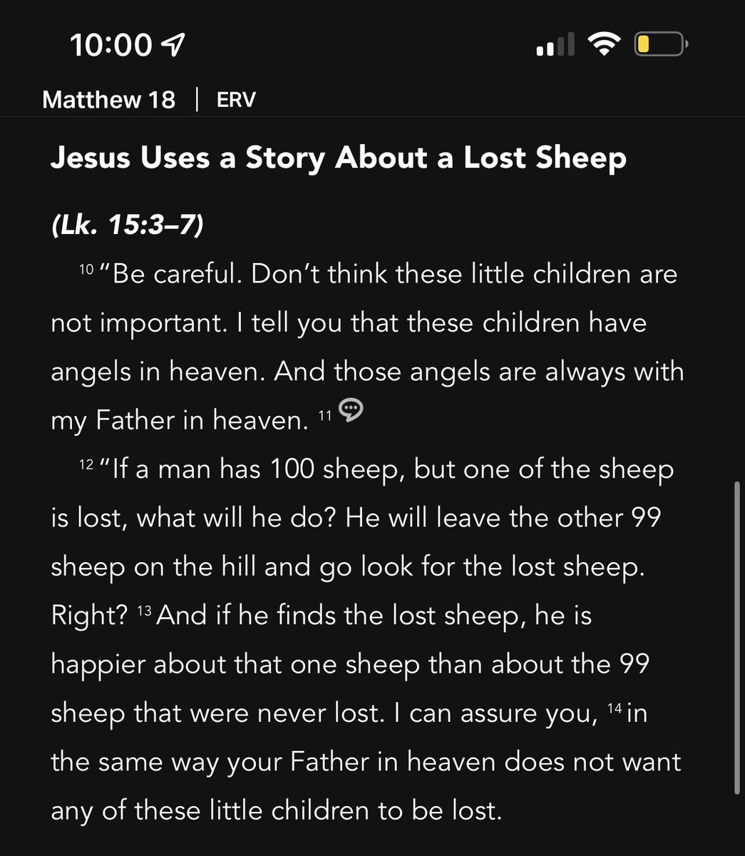Do you feel like you’re suffocating? Are you depressed? Please remember this 
Jesus leaves the 99 to find the 1 lost sheep 🐑 #areyoulost #doyouneedhelp? #peace #neveralone #focusonGod