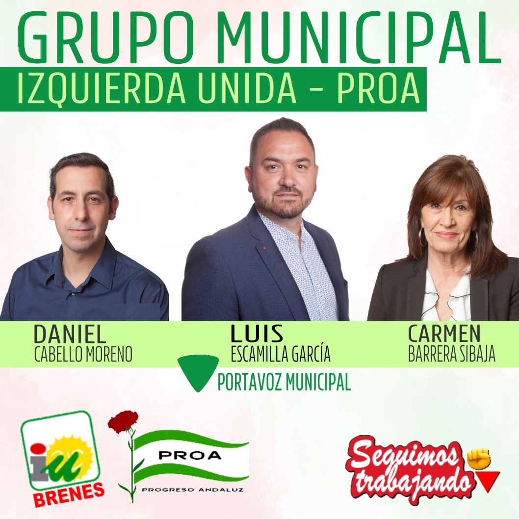 coniuproa's tweet photo. El Grupo Municipal de Izquierda Unida-PROA ya está oficialmente constituido, para seguir defendiendo los servicios públicos, los derechos de la clase trabajadora y trabajar por el desarrollo y la modernización de nuestro pueblo

#SeguimosTrabajando✊🔻 https://t.co/AzlMkXiRob