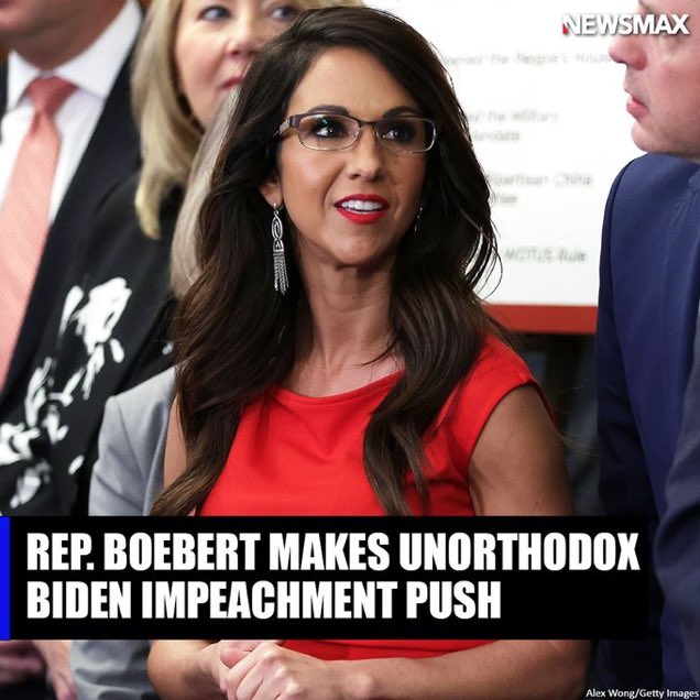 NanLee1124's tweet photo. An “UNORTHODOX” push for Biden’s impeachment? It’s not like “ORTHODOX” actions have worked - the fight is now against the Dems AND the traitorous @GOP RINOs. Thank you @laurenboebert 🇺🇸🥊🇺🇸! https://t.co/FAU9pfja07