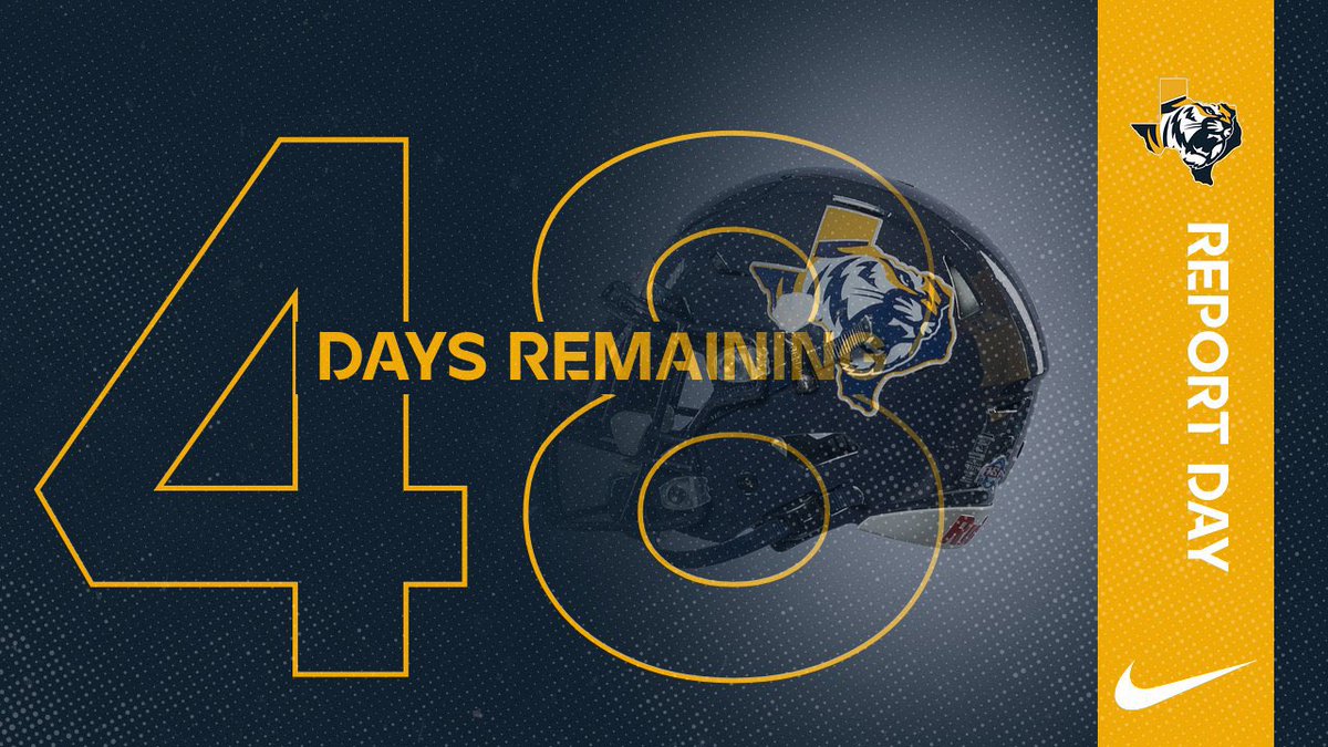 ETBU_Football's tweet photo. The countdown begins ⏳#EtxTough https://t.co/raAheHiKkj