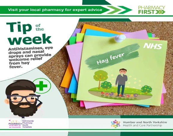 There's no cure for hay fever, but there's plenty of things you can do to ease symptoms when the pollen count is high. Visit the NHS website for self-care advice: buff.ly/2JVInxt or your nearest pharmacy for remedies such as fexofenadine, cetirizine and loratadine.