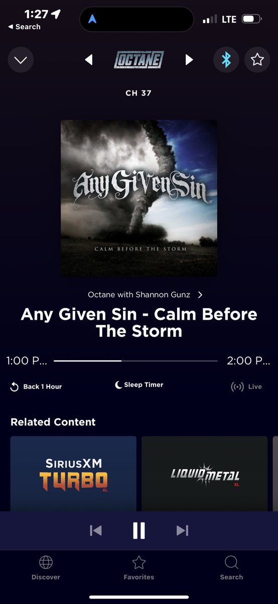 Thank you @shannongunz @SXMOctane for playing @anygivensinband #calmbeforethestorm 🤘🏻❤️🤘🏻