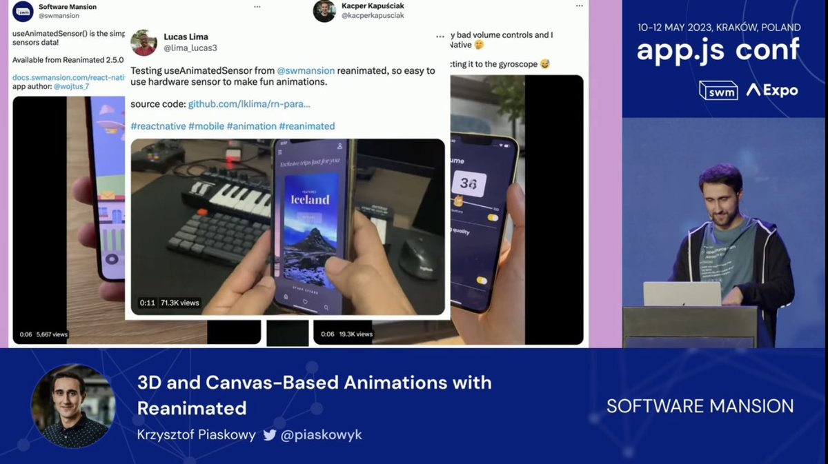 I just noticed that <a href="/piaskowyk/">Krzysztof Piaskowy</a> mentioned my side project at <a href="/appjsconf/">App.js Conf 🗓️ 27-29 May 2026</a> 🤯

#reactnative #reanimated