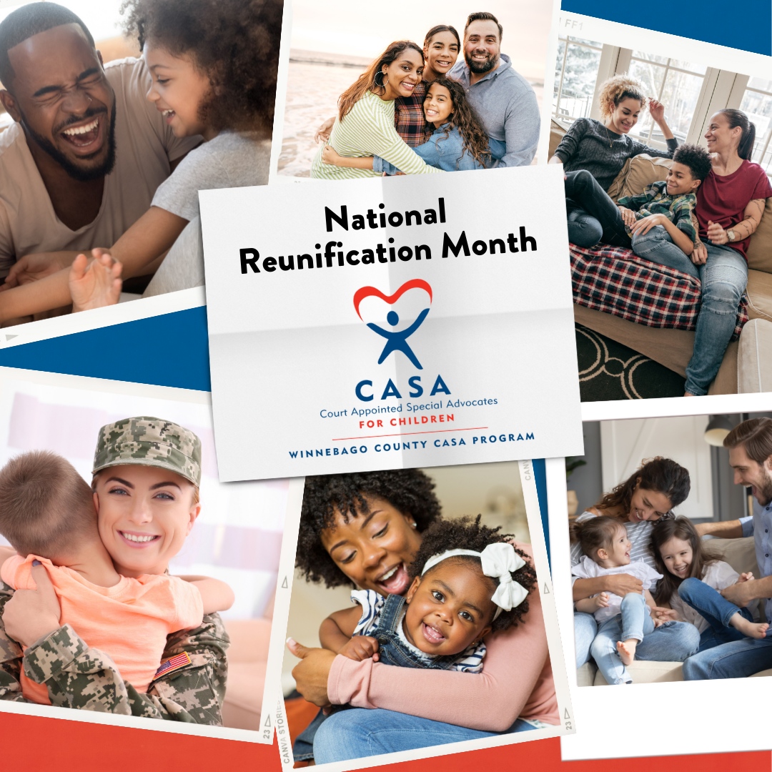 🌟 June is National Reunification Month! 👨‍👩‍👧‍👦

Join us in honoring National Reunification Month and the spirit of unity and healing. Together, let's uplift and empower families to thrive 💪💙

#NationalReunificationMonth #CASA #ChildAdvocacy #FamilyReunification
