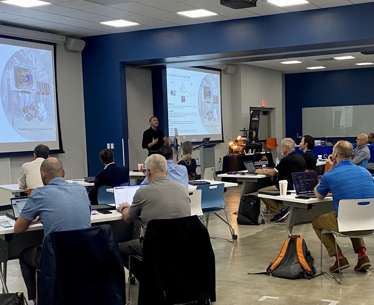 STEPcg's tweet photo. Our Industry 4.0 Summit included valued partner @wicketsoftware.  Jason Meeks shared specific use cases providing secure access and control with facial authentication.  Thank you for joining us alongside #NineTwelve. #security #connectivity #wicket #industry40 #STEPCG https://t.co/hwolnwtjCI