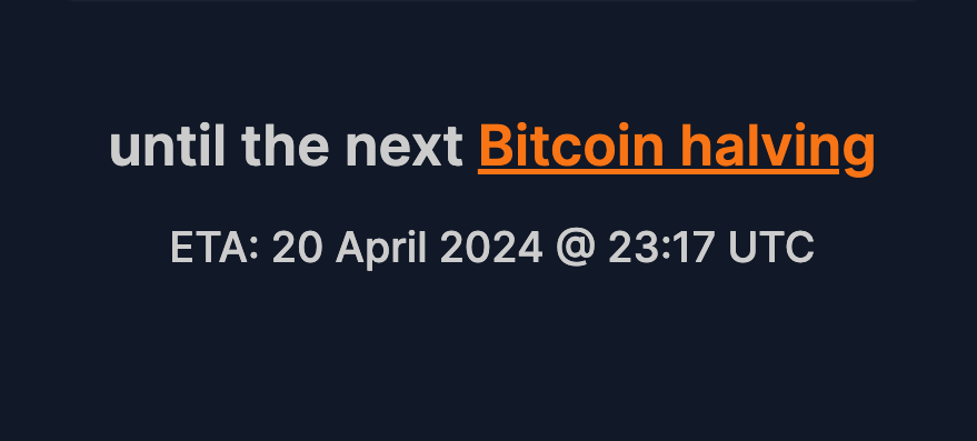 ETA of next halving is 4/20 👁👁️️