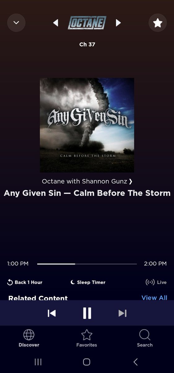 Thank you @SXMOctane for the spin of #CalmBeforeTheStorm from my faves @anygivensinband!!! I love this anthem so much!!! One of my faves!!! How about a spin of their new hit #ColdBones too please?! Can't get enough of that one either!! Thanks again!! 🤘🖤🔥 #NewMusic #BigUns