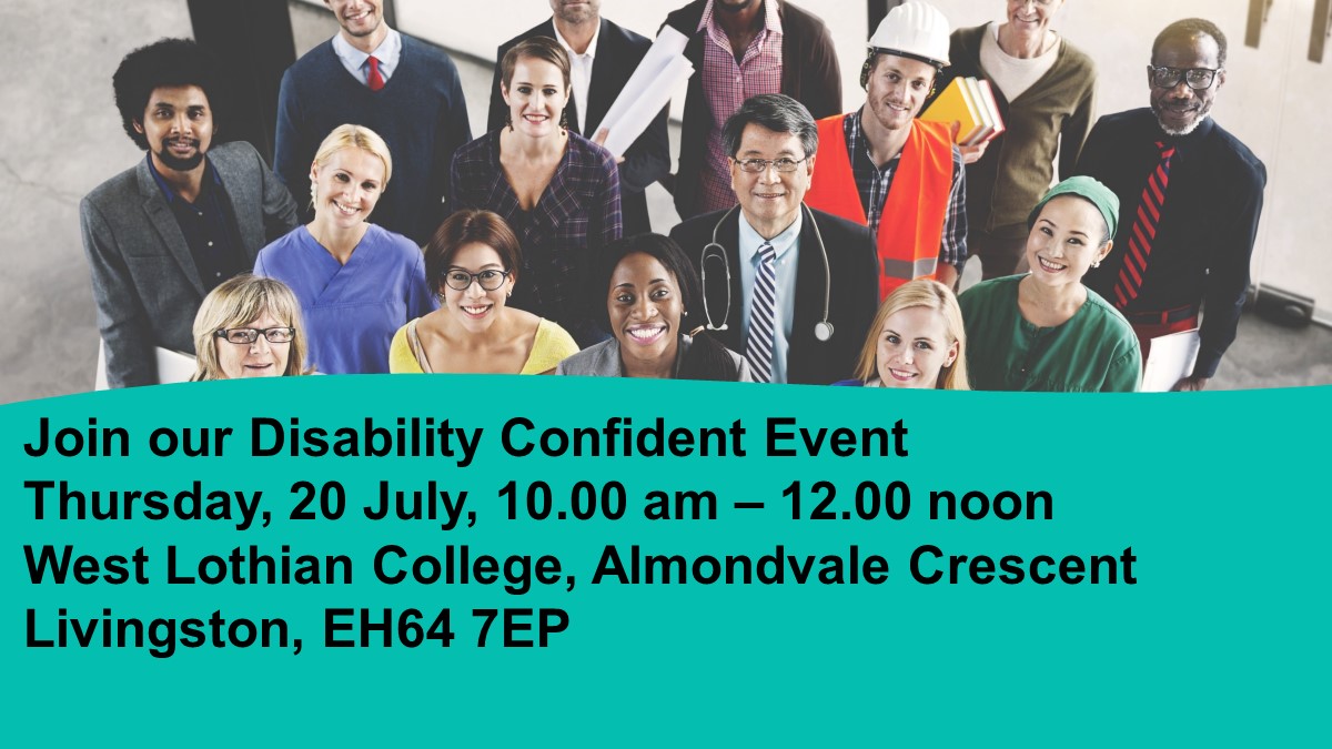 Calling #Employers in #WestLothian📢

Join our free @DWPgovuk #DisabilityConfidentemployer event. Discover how a diverse workforce can benefit your business.

Speakers: Disability Confident, #AccessToWork and @WestLoCollege

Reserve via email: westlothian.eateam@dwp.gov.uk