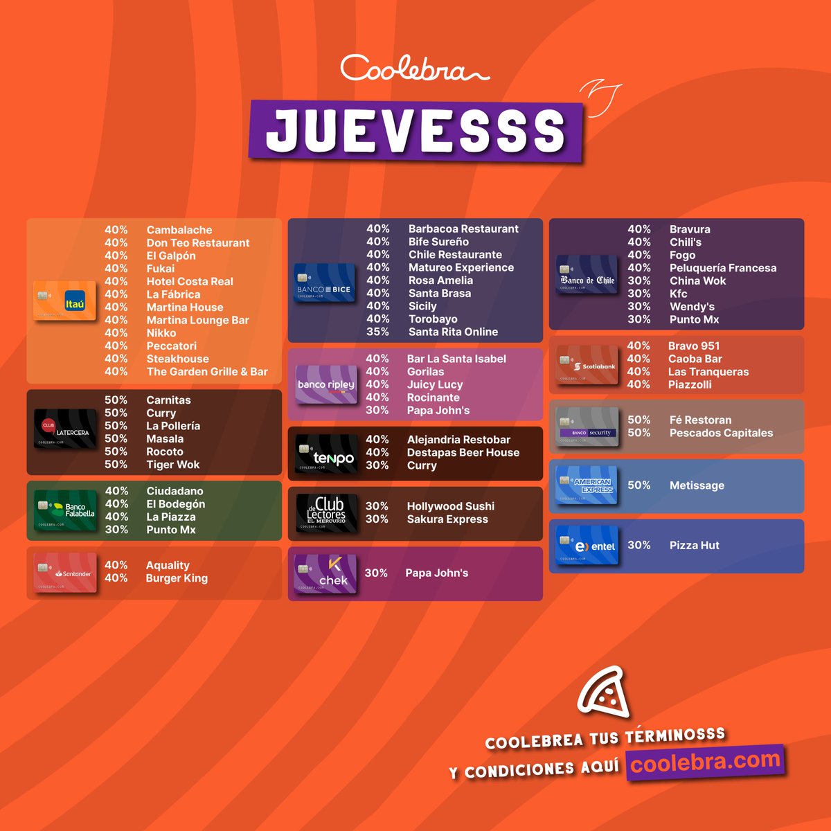 coolebracl's tweet photo. ¿Quién dijo que este mes no se come rico?😎 Te traemos todos estos restaurantes con hasta 50% de dcto. En junio💰
Entérate de más en https://t.co/xB5b0yeVVn 😎 https://t.co/mruZJw5oxg