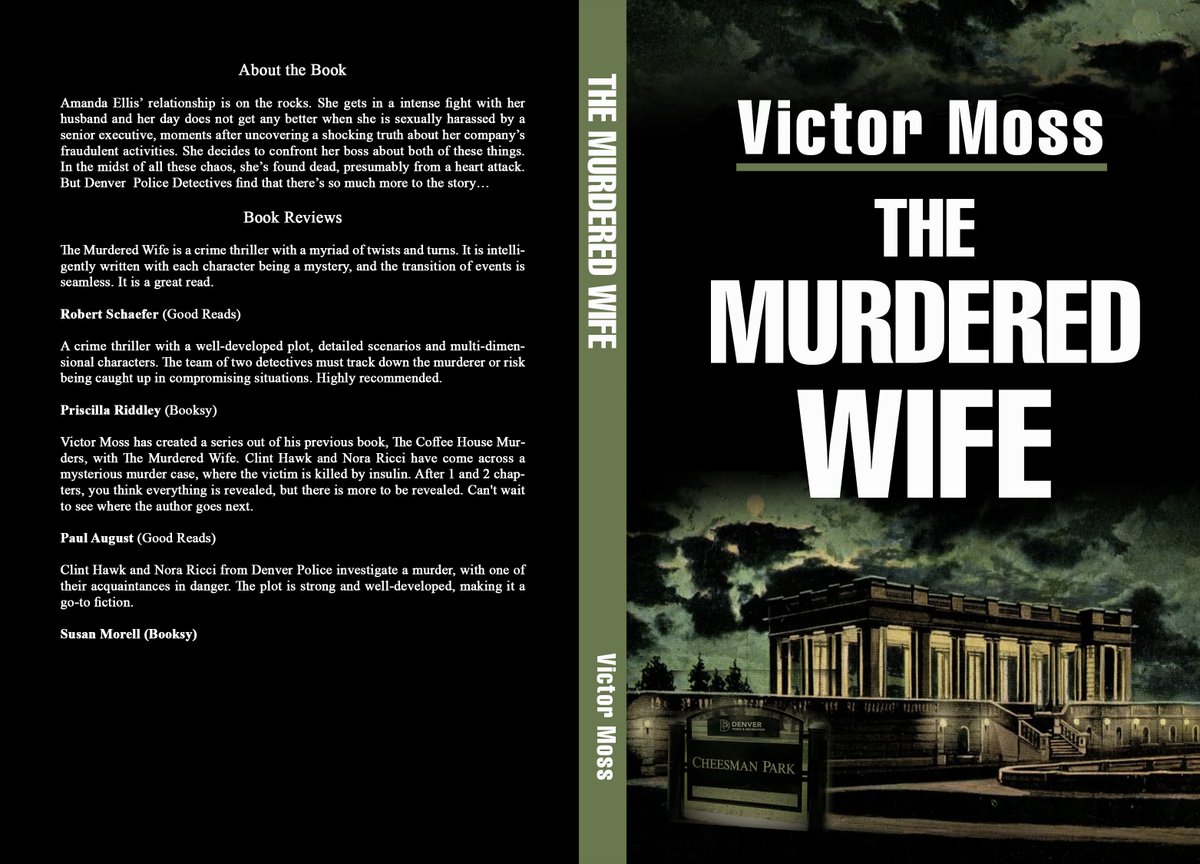 victor_moss's tweet photo. My latest released book, THE MURDERED WIFE, features the second installment of the exploits of Detectives Clint Hawk and Nora Ricci as they solve two murders. It’s available on Amazon and I hope you enjoy the story.  If you do, please write a review and rate it. https://t.co/FkFOk4Gt8j