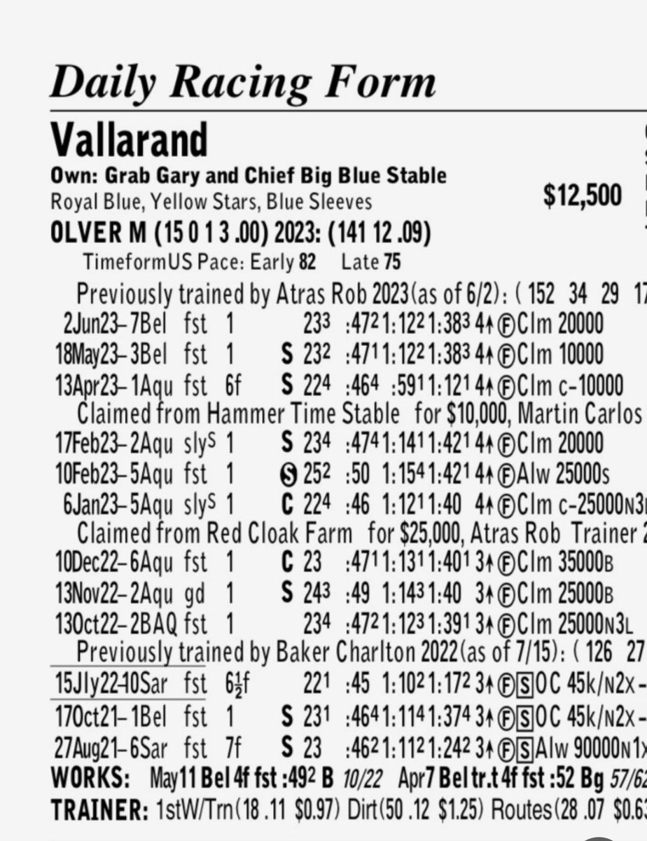 CBBRacing's tweet photo. Today is a special day for Chief Big Blue Stables. Our journey starts with Vallarand Race 3 at #BelmontPark @TheNYRA https://t.co/Rohiy86P3s