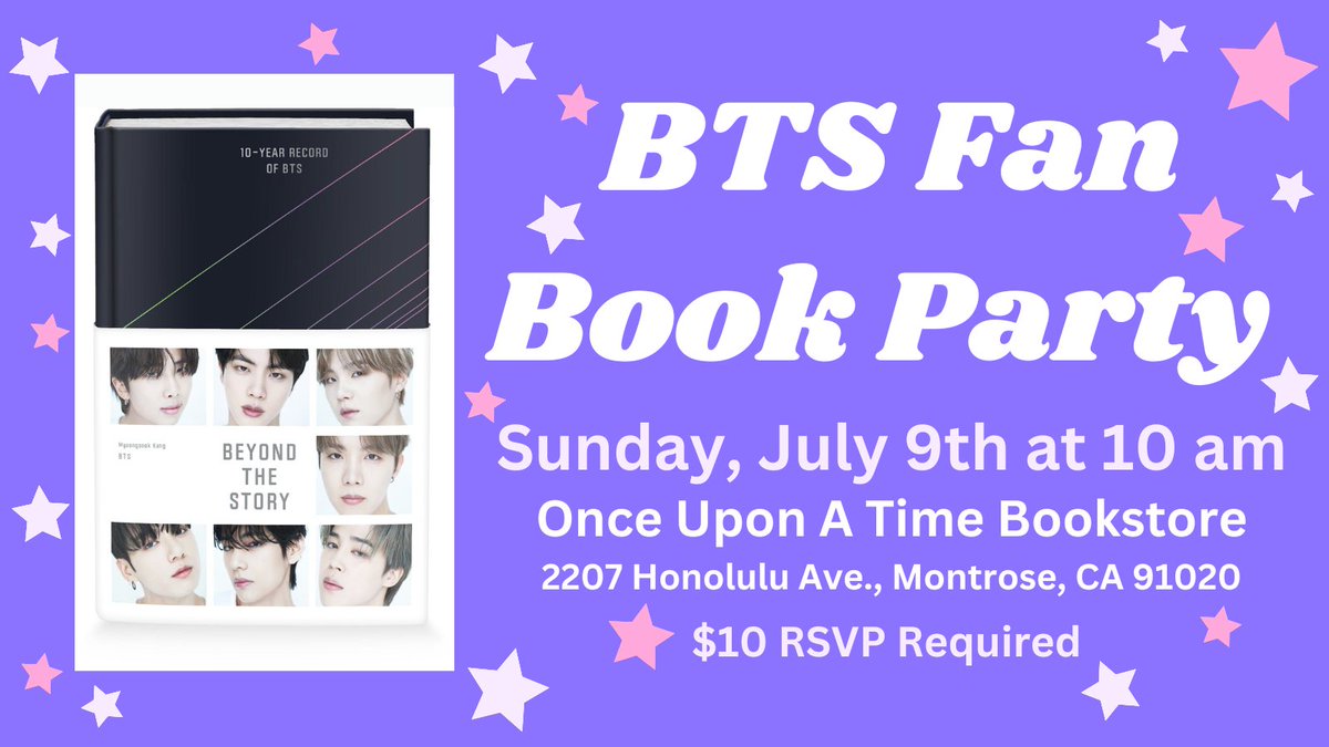 Are you proud to be ARMY? Then celebrate the launch of Beyond the Story: 10-Year Record of #BTS on Sunday, 7/9 at 10 am! Space is limited and $10 RSVP is required. bit.ly/3qNpsif #BEYOND_THE_STORY #BeyondTheStory #ReleaseParty #FanEvent #BTS10YearAnniversary #LosAngeles