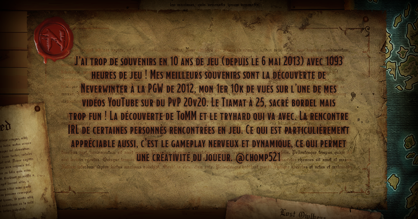 NeverwinterFR's tweet photo. Célébrez les 10 ans de Neverwinter avec des histoires de notre communauté !

Voici un souvenir de Neverwinter par chomp521. Merci de l'avoir partagé avec nous ! ❤️ https://t.co/3roDckfyhI