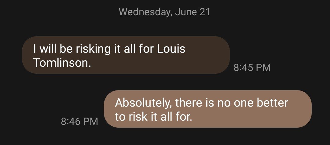 mloman02's tweet photo. I take it back.... We were infact not ready to risk it all for Louis Tomlinson at red rocks https://t.co/MD1zSGbS51