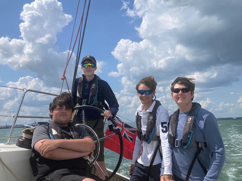AdventuresAtRBC's tweet photo. The Year 12s are thoroughly enjoying their Start Yachting Course on the Solent. Great conditions, great company and great times had by all! Another adventure for the memory bank. https://t.co/5YKnpH9Uof