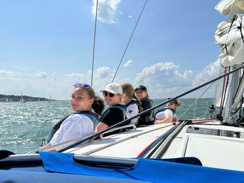 AdventuresAtRBC's tweet photo. The Year 12s are thoroughly enjoying their Start Yachting Course on the Solent. Great conditions, great company and great times had by all! Another adventure for the memory bank. https://t.co/5YKnpH9Uof