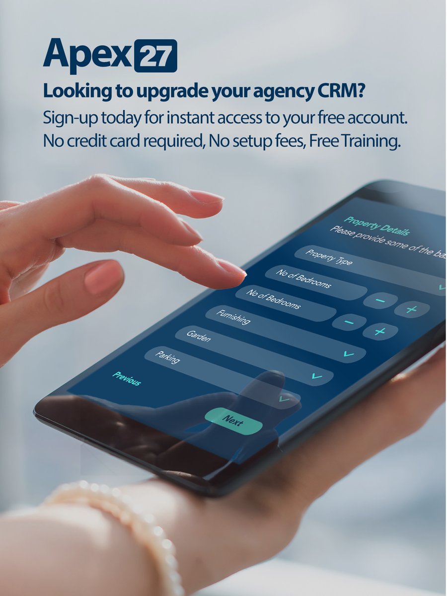 Apex27 has successfully updated to version 1.53

16 new features added.
4 existing features updated.

“We have many choices for a CRM and I have no intentions of using anyone else.”

Sign up now at apex27.co.uk

#estateagents #proptech #estateagentlife #LettingAgent