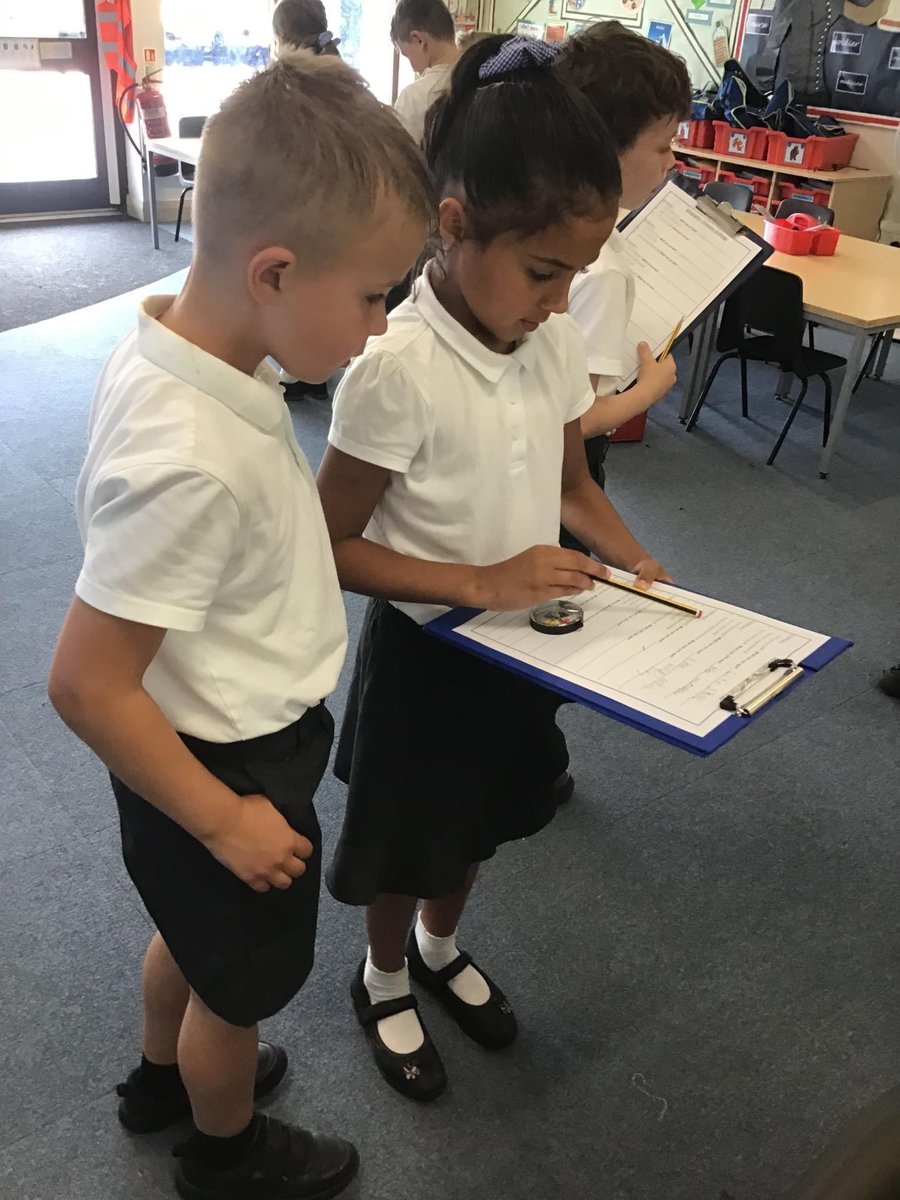 #Year2 have shown fantastic resilience in their #geography skills lesson using compasses. They worked in unity to navigate their way around the areas to complete challenges. They used their directional language and the compasses to help them describe movements. #PrimaryGeography