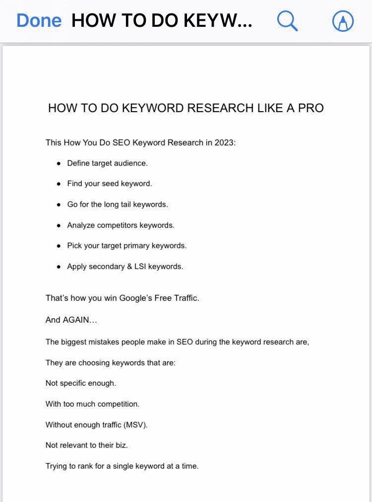 How to do keyword research like a pro 101.