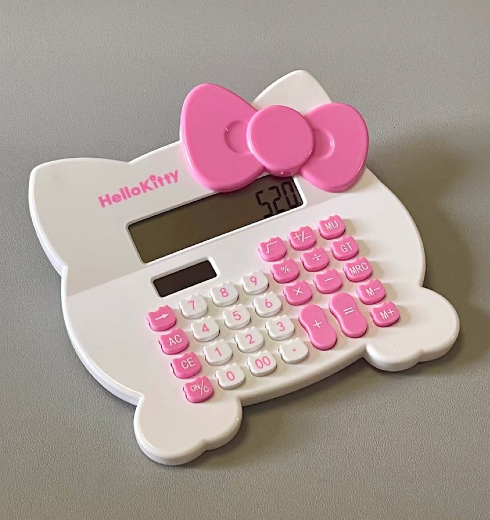 heartipink's tweet photo. hello kitty calculator https://t.co/bvybhYWtPj
