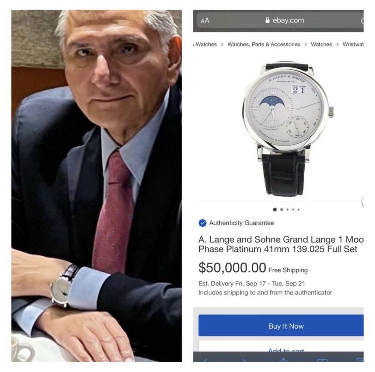 ¡La doble moral y el doble discurso de los cuatrotéros! 
Yo sí puedo traer un reloj de 50mil dólares, pero tú clase media, no puedes aspirar a más y debes vivir bajo la austeridad republicana porque primero los pobres... Y la gente que realmente no tiene para comer dignamente es