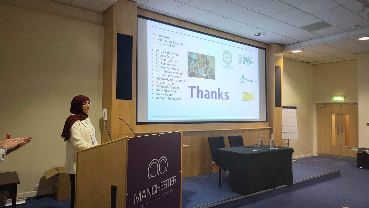 Our <a href="/AmnaMatly/">Amna Matly</a> is a trailblazer 🤩
She was selected to do a Poster Blitz talk at @TheBACR Trailblazers in Cancer Research: The Next Generation Conference in Manchester! Look out for her poster reveal tomorrow! 👀