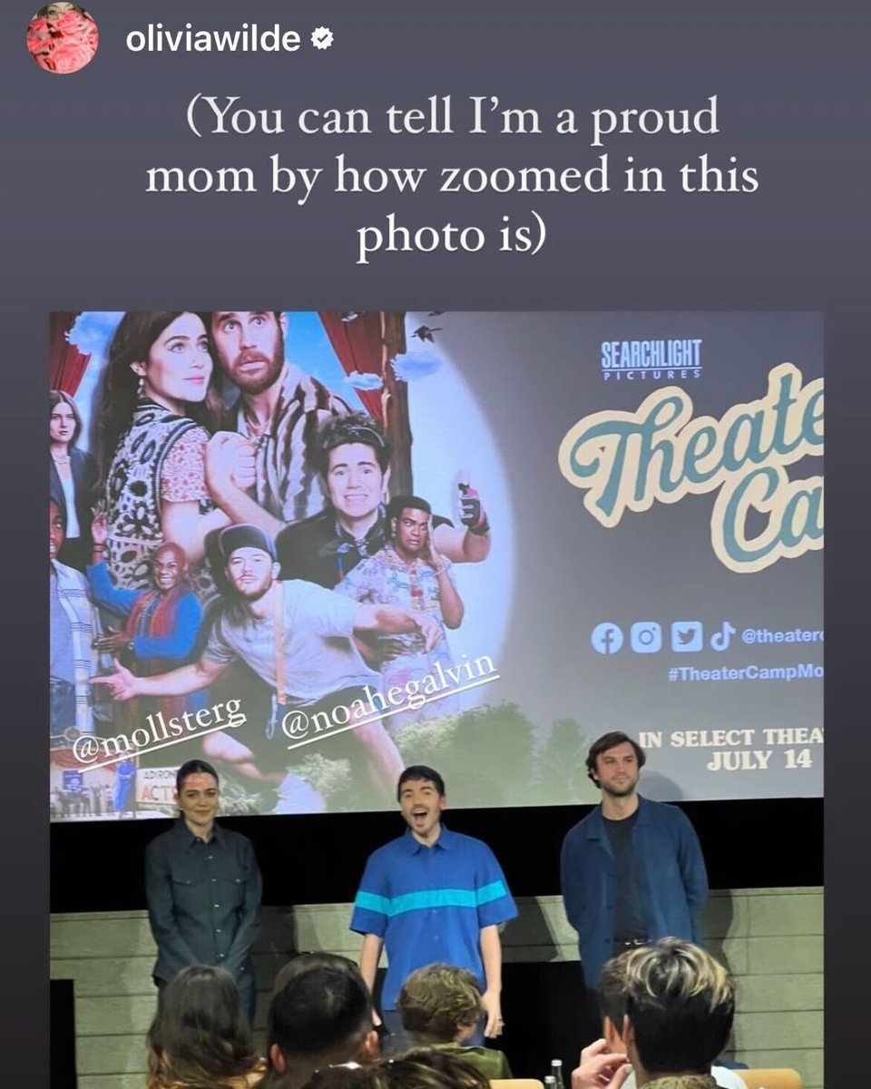 You're ALWAYS welcome at camp @OliviaWilde! #TheaterCampMovie in select theaters July 14th.