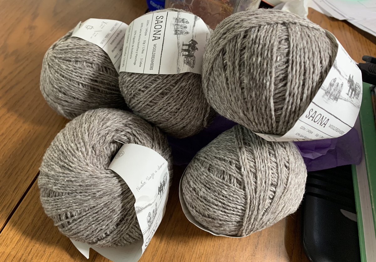 AMakerBe1's tweet photo. Yarn came for a new sweater. It’s #wooldreamers Saona, purchased from @thewoollythistl. The color is Guthrie. #sweaterontheneedles #knitting #keepmewarm #twitterknitters https://t.co/Nl2D2BYEfh