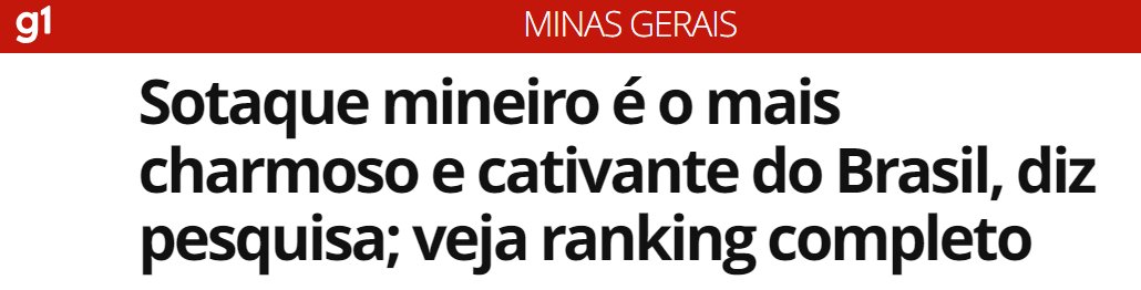 Uai, tô sabendo que agora tão dizendo que o meu sotaque é o mais charmoso e cativante do Brasil 😎 E contra fatos não há argumentos, viu? 😂