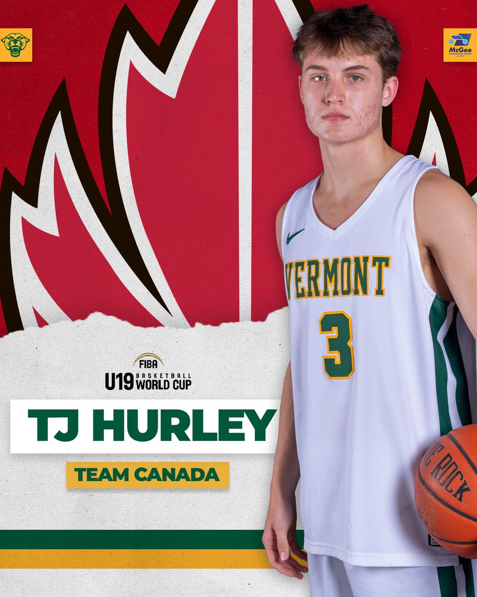 TJ Hurley will be representing <a href="/CanBball/">Canada Basketball</a> on the international stage! Follow Hurley at the FIBA U19 World Cup in Hungary ⤵️

🇨🇦 vs. 🇪🇸: June 24 - 2 p.m. ET
🇨🇦 vs. 🇨🇳: June 25 - 9 a.m. ET
🇨🇦 vs. 🇫🇷: June 27 - 6:30 a.m. ET