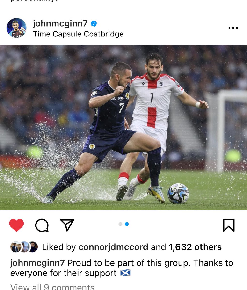 John McGinn’s location on his Instagram post 😂