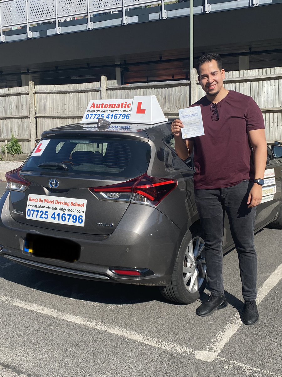 Congratulation to Ramon from Sydenham, Who passed his Driving Test in Bromley DTC. 
Thanks for Choosing Hands on Wheel Driving School.
Contact us Via 
 📞 07725416796
Instagram 🔗 handsonwheelschool
🌐 handsonwheeldrivingschool.com