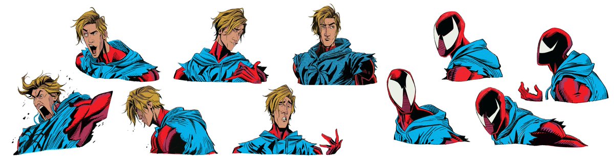 Here's some expression design of Ben Reilly, referenced from @AYMRC 's perfect design! #AcrossTheSpiderVerse